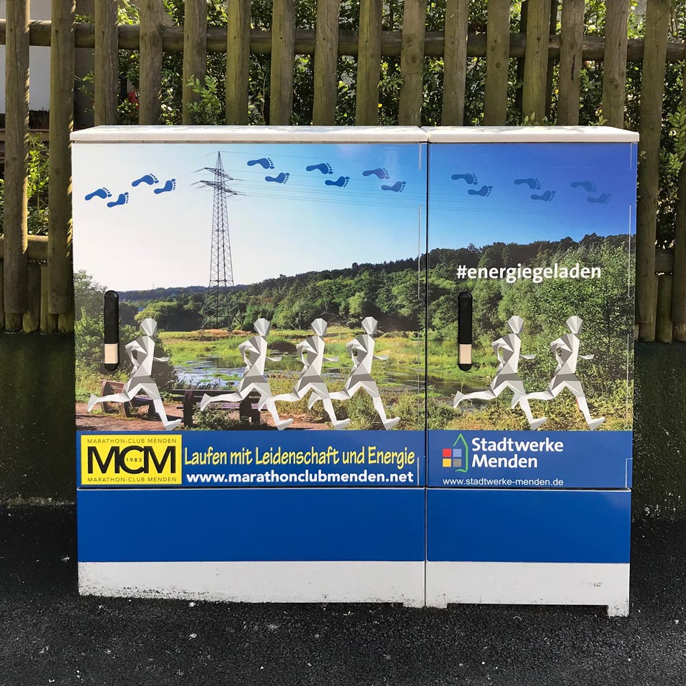 Beklebter Verteilerkasten - Marathon-Club Menden