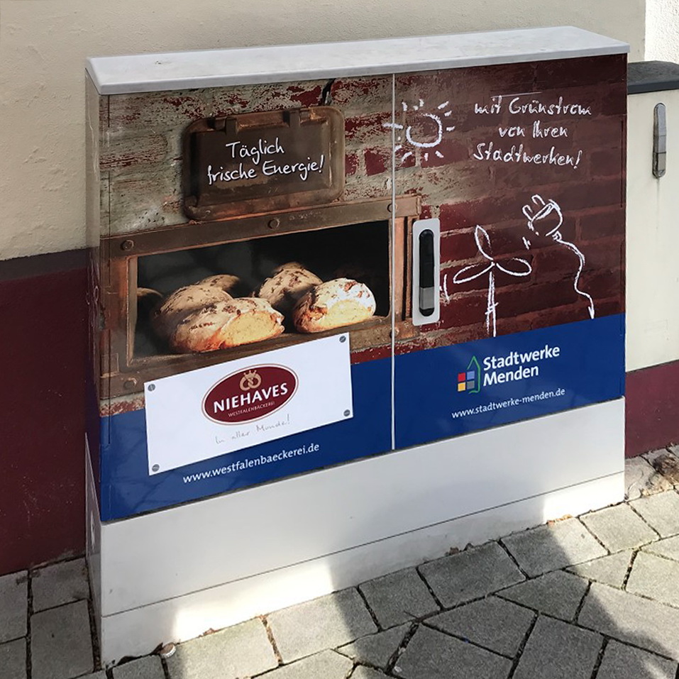 Beklebter Verteilerkasten - Westfalenbäckerei