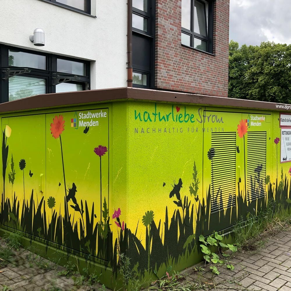 Bemalter Verteilerkasten - Stadtwerke Menden von Marcel Veneman, Sprühliebe