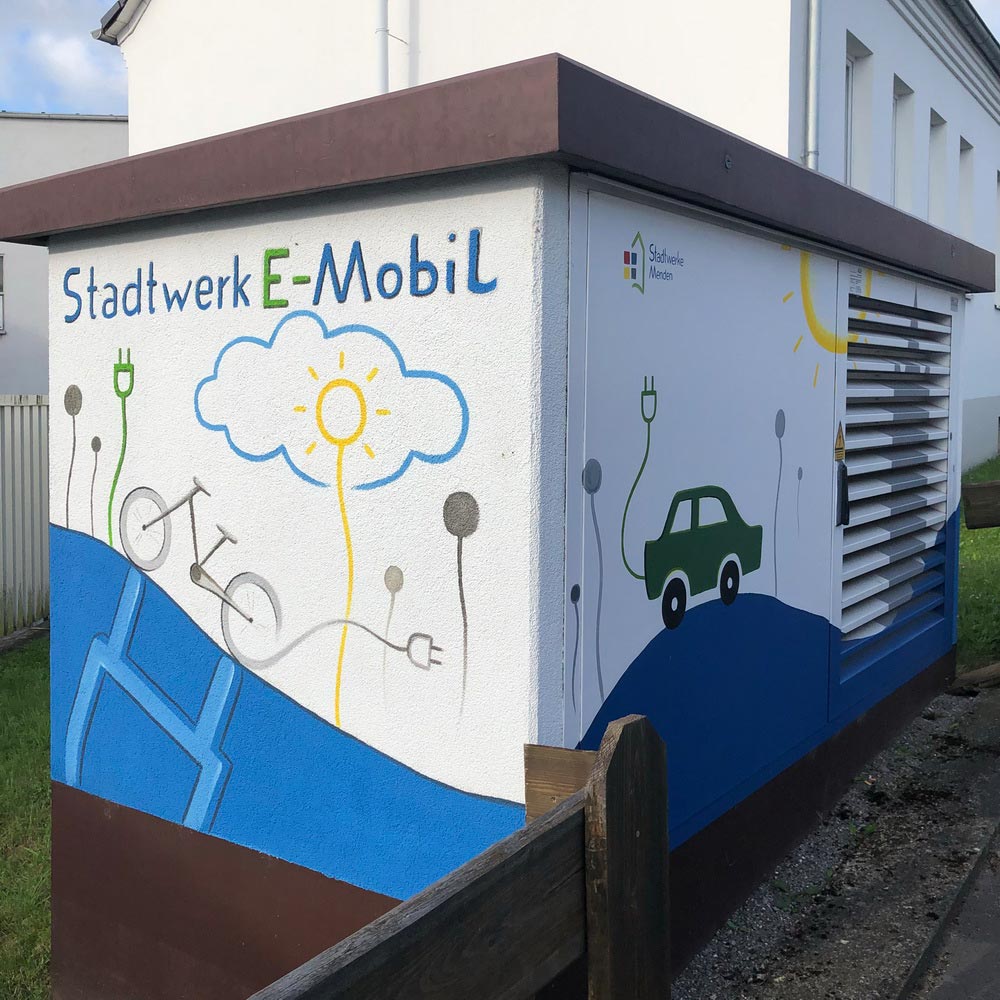 Bemalter Verteilerkasten - Stadtwerke Menden von EinZ Design&Produktionen GbR, Nils Bonk & Corinna Häußler