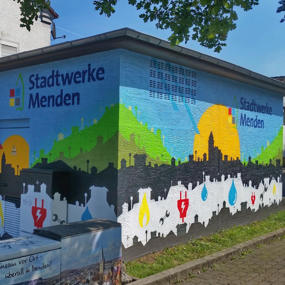 Bemalter Verteilerkasten - Stadtwerke Menden von Marcel Veneman, Sprühliebe